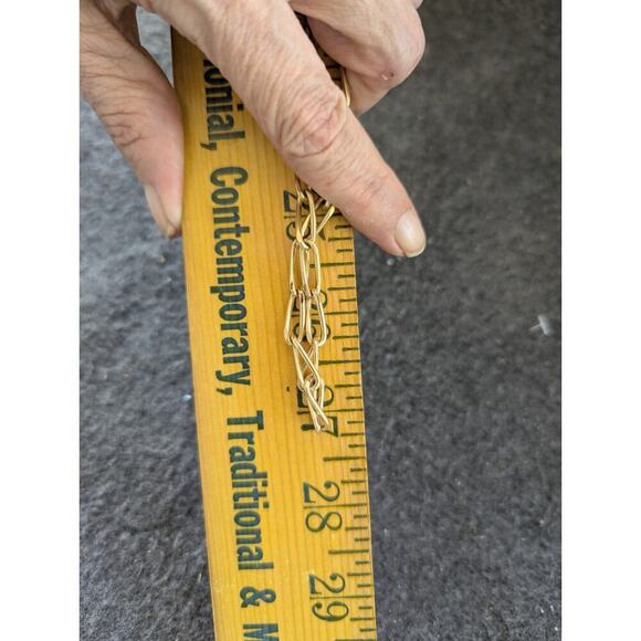 Monet Vintage Necklace Twisted Link Wire 54" Signed Gold Tone - Picture 5 of 5